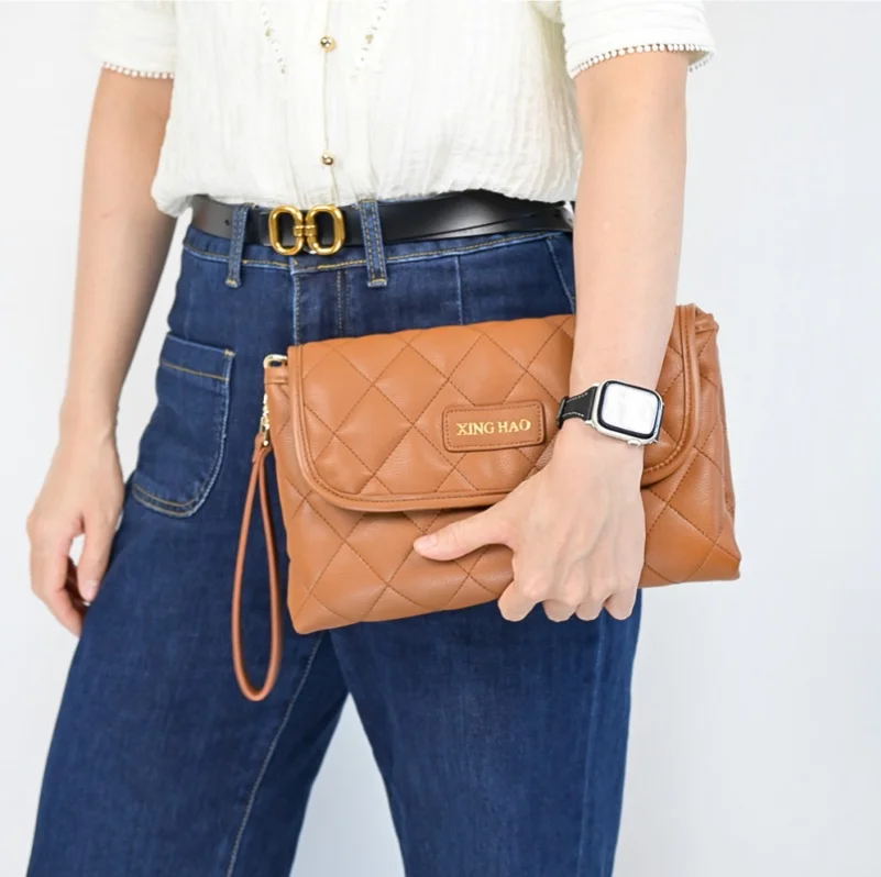 new design stylish vegan PU leather portable baby diaper changing pad travel mat clutch bag with organizar
