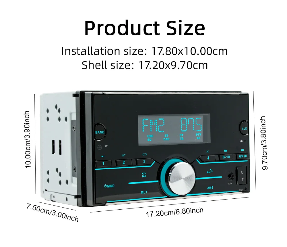 Bestree universal auto electronics Car MP3 Player Stereo Autoradio Car Radio BT 12V In-dash 2 Din FM AM RDS Aux In Receiver