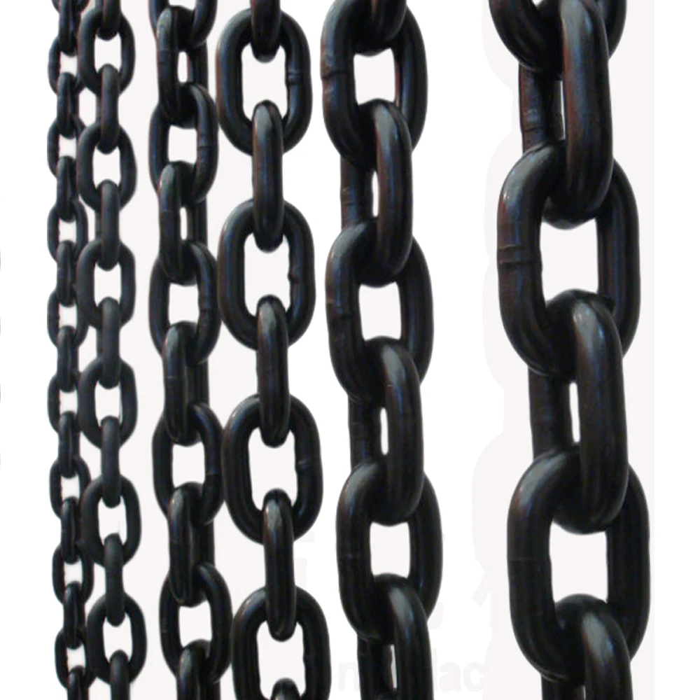 Сварная подъемная стальная цепь g80, для промышленных условий работы, 6 мм, 8 мм, 10 мм, 12 мм, 16 мм, 20 мм, черного цвета