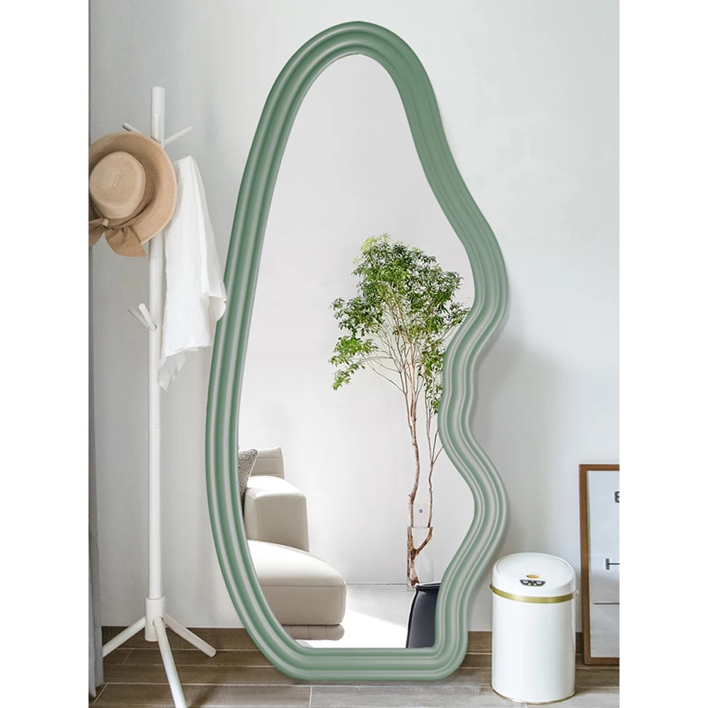 Mirror Full Floor Wall Length Large Body Home Decor Standing Salon Wavy Hanging Dressing Arched Decorative Mirrors Living Room