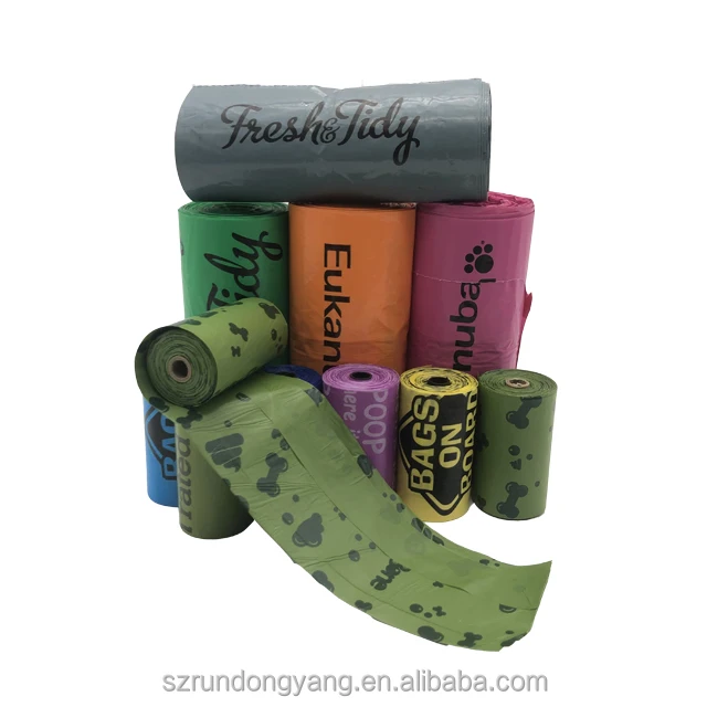 Eco Friendly Green Biodegradable Poop Bags Compostable Pet Bag Custom Logo Dog Holder