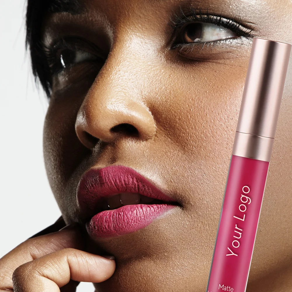 Factory customization Custom Logo waterproof lasting Lip Gloss Private Label Liquid Mineral Lipstick No Logo Glossy Lip Tint