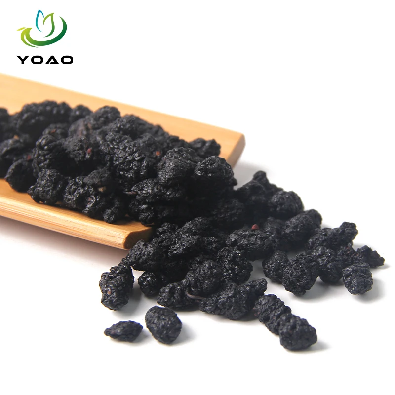 Wholesale Natural Dried Mulberry Healthy Dried Fruits Edible Black Mulberry Tea Snack in Bulk