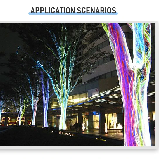 LED Fiber Optic Mesh Lights - Side Glow Optical Fiber Net for Christmas Trees Star Ceiling Lighting RGB Acrylic Fibre Optic Lamp