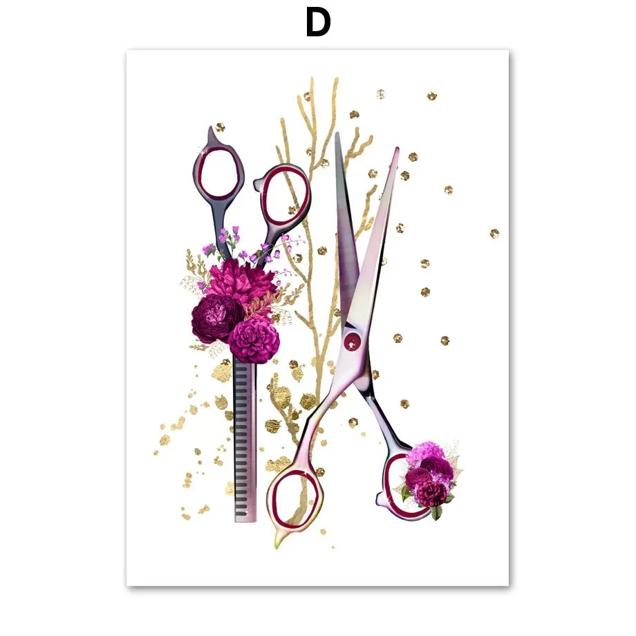 hair salon wall art Hairdresser Beautician Nail Wall Art Canvas Painting  Wall Pictures For Beauty Salon Decor