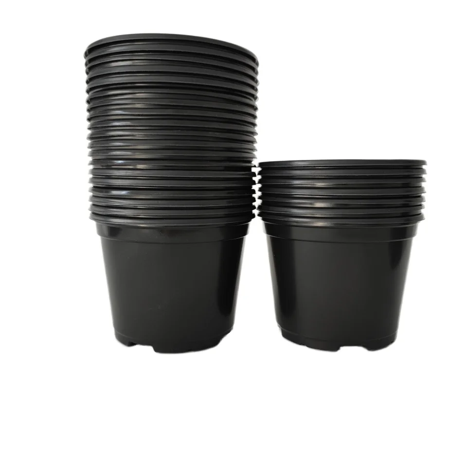 Plastic Gallon Supplier Pp Hdpe Black Plant Planter One Gallon Pot Nursery Pots For Sales