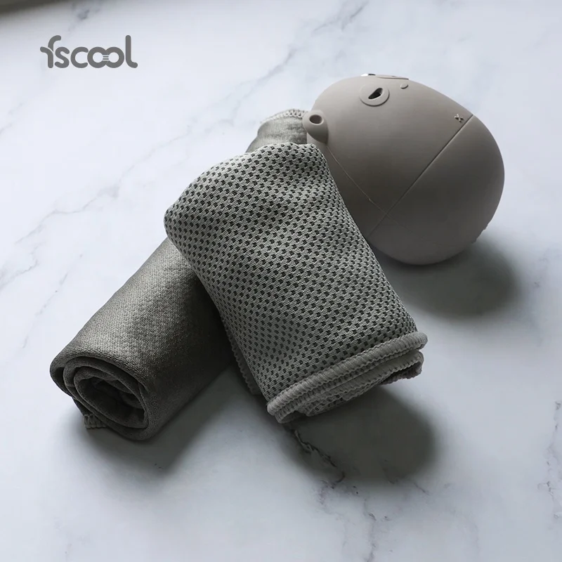 Sublimation Microfiber Sweat Towel For Workout Fitness Towels Hiking Cooling Towel In Silicone Case