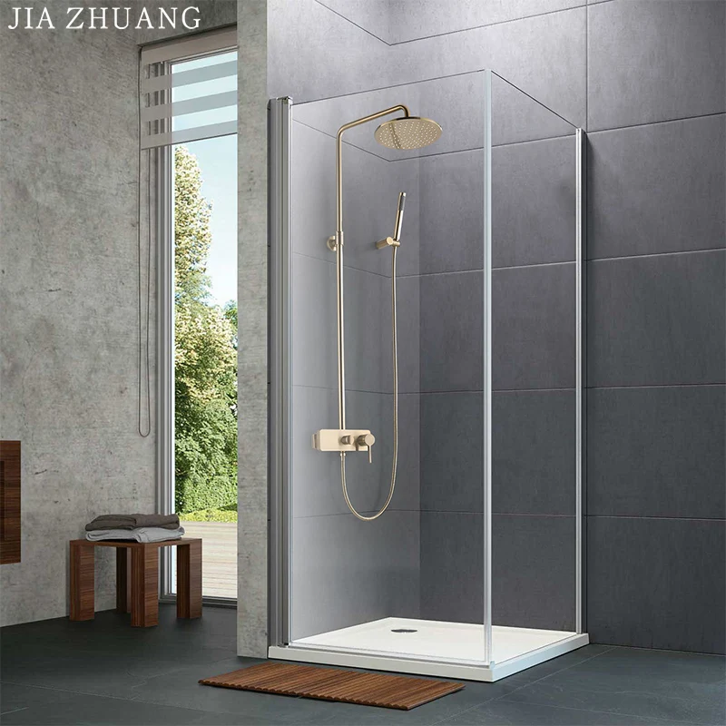 
UK Bathroom Hotel European Concealed Gold Plating Shower Mixer Brass Shower Faucet Gold Ceiling Rain Shower In Wall Set 