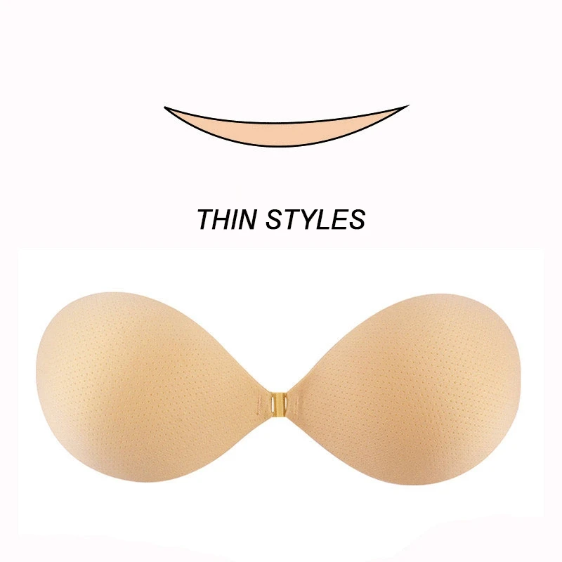 New China Manufacturer Invisible Fabric Cover Thick Silicone Strapless U-Shaped Seamless Bra