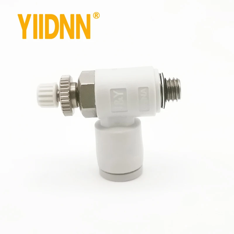 SMC type pneumatic connector AS1201F 4/6/8/10/12mm pneumatic throttle speed control valve external thread cylinder throttle