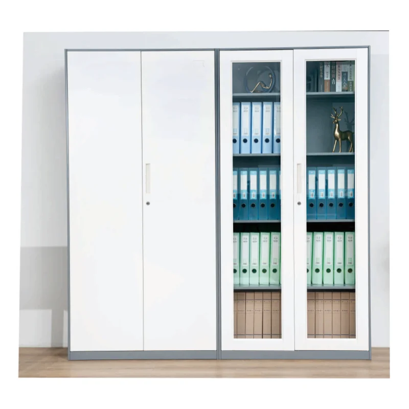 Office furniture metal  storage cabinet office cupboard 2 door file cabinet with swing door 2 door steel filing cabinet