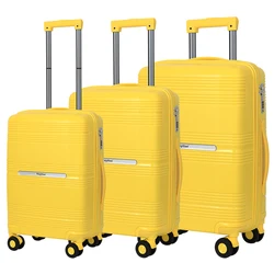 Bojun Wholesale luggage set  pp high quality factory suitcase TSA lock double wheel trolley suitcase 3 PCS / SET  20 24 28