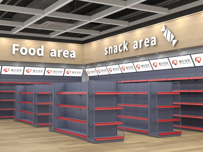 Customized Double-sided supermarket equipment convenience store shelves