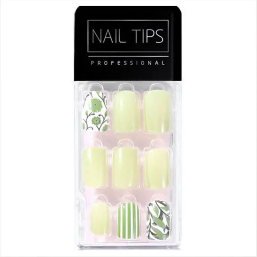 Customized Label French Solid Color Wear Artificial Nail Art Ballet False Nails Coffin Press on Full Cover Fingers Gel Nail Tips