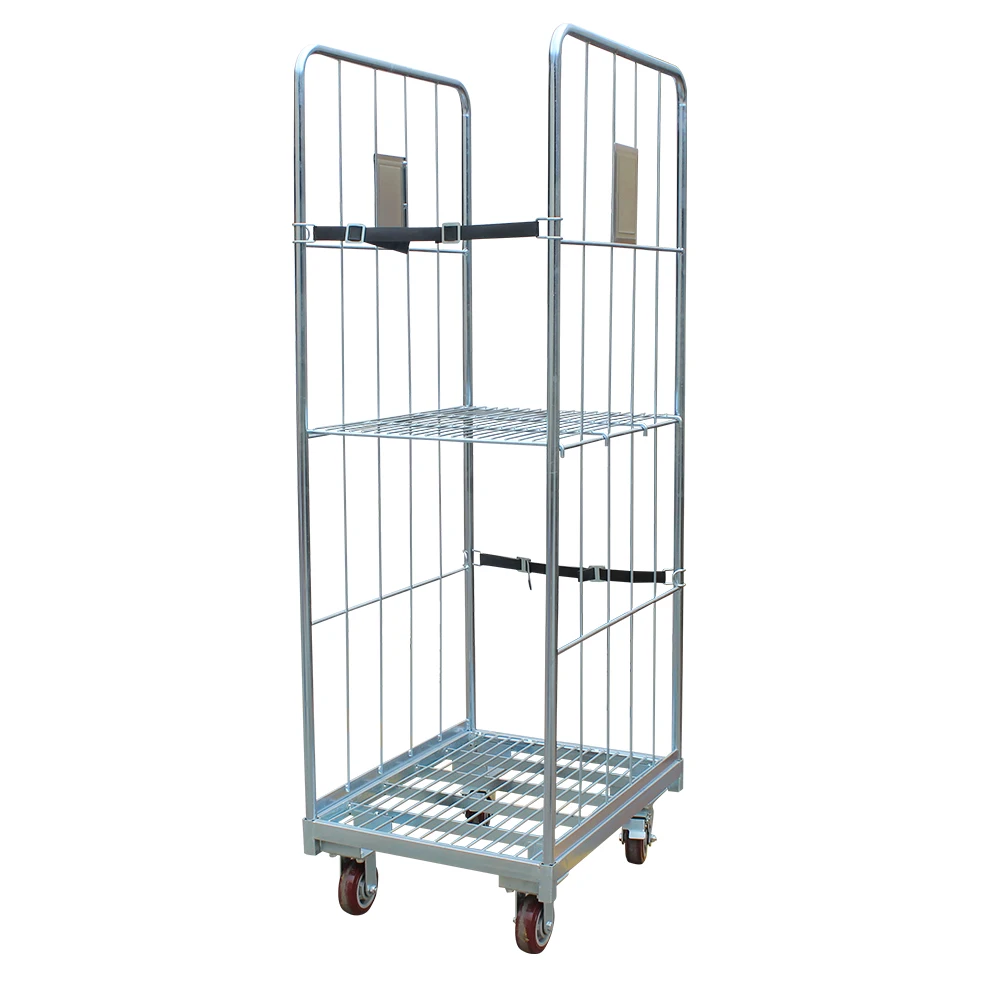 Logistics Wire Mesh Roll Cart Used Cage Trolley Transport
