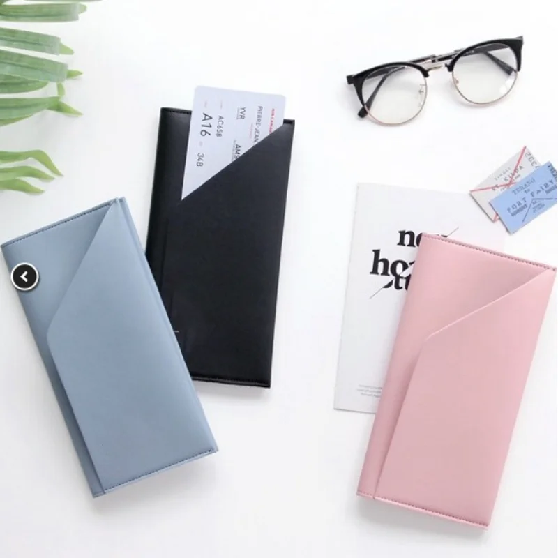 Stock Travel Passport Holder Passport Case Leather Passport Cover Card Women Wallet Bag