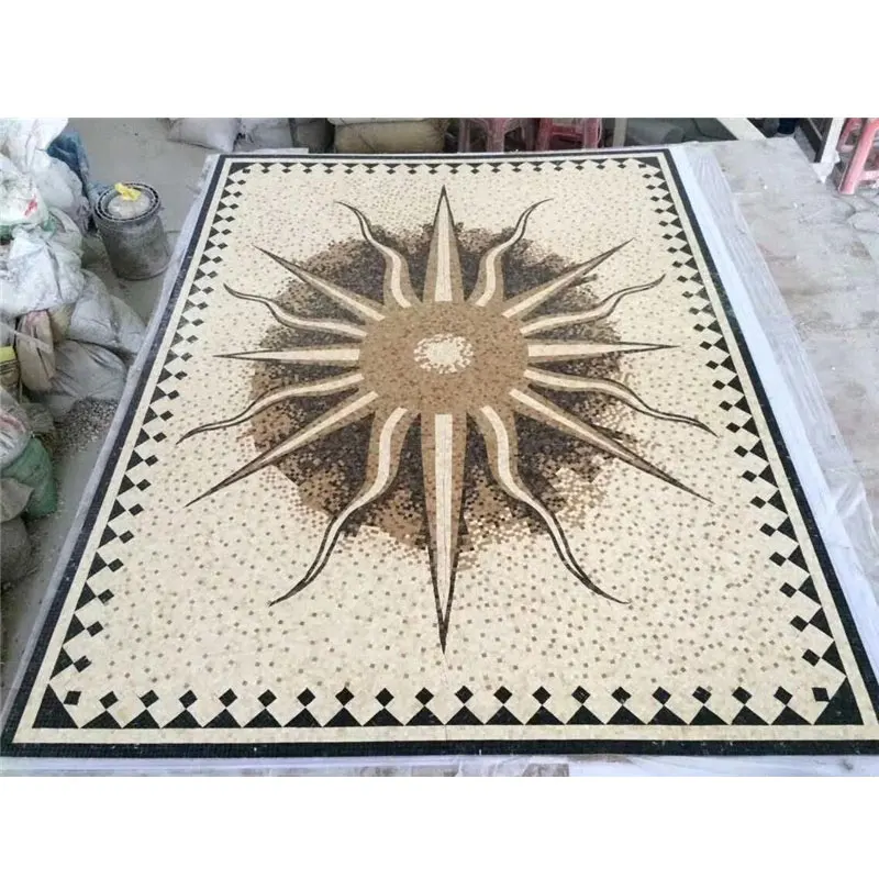 Art decor wall Mosaic Mural  panel stone floral  Flooring Carpet Collections Mosaic Marble backsplash mosaic marble mural custom