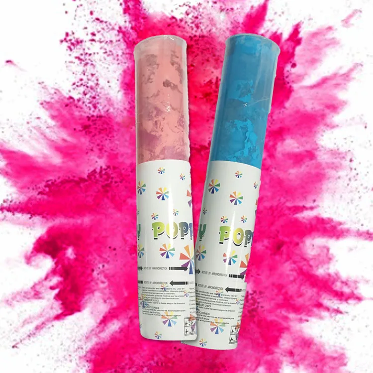Party Supplies Corn Flour Pvc Tube Color Confetti Gender Reveal Powder Cannon