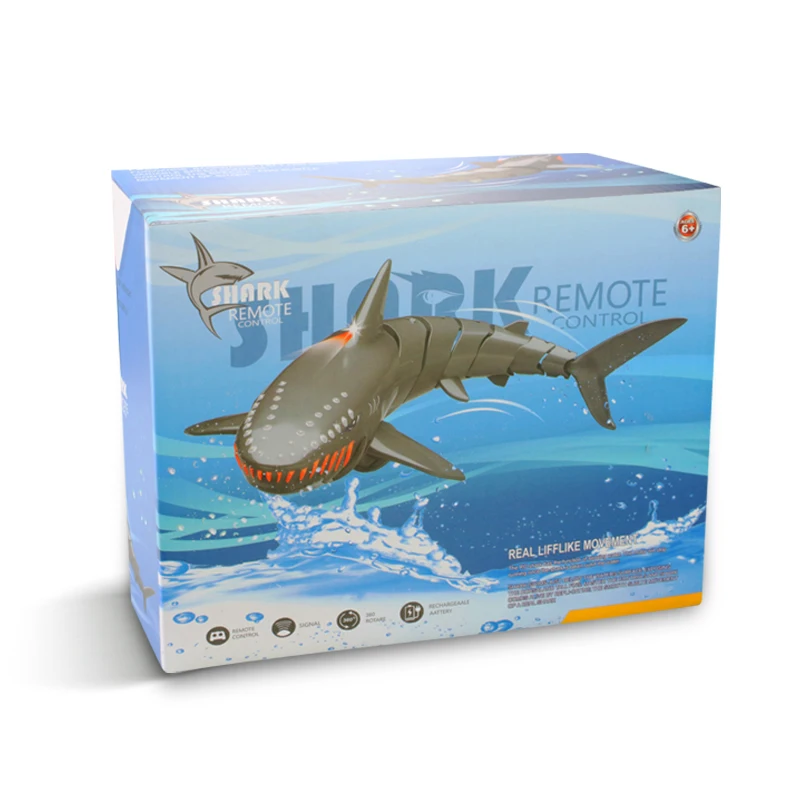 ENJOYSTAR 2.4G Electric Simulation RC Animal Ship Model Plastic Remote Control Shark Boat Toys For Kid