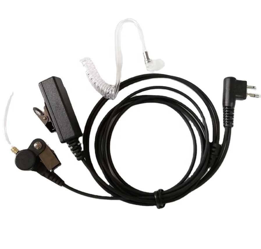 Two way Radio Headset HRE-7039 Transparent Acoustic Tube Earpiece Compatible with Motorola Hytera Kenwood Radio