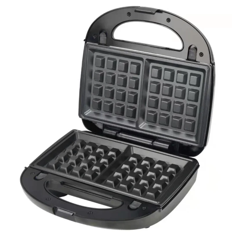 Automatic Temperature Multifunction 4 Slices Waffle Bread Panini Press Sandwich Maker