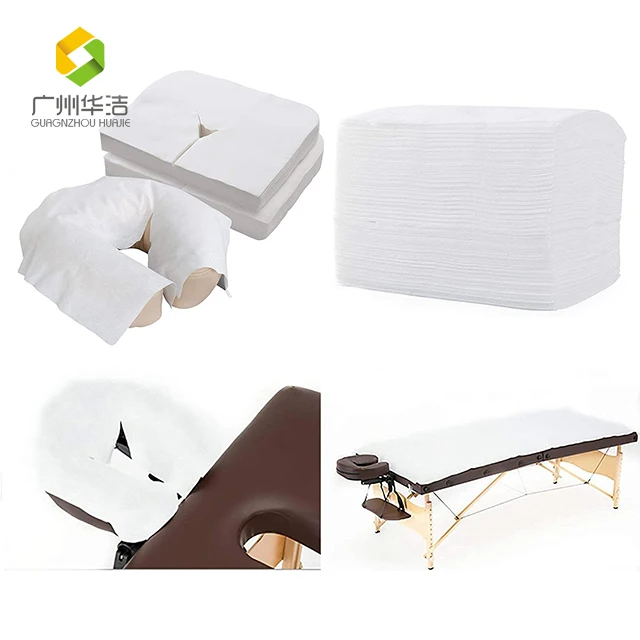 SPA  Spunlaced non woven fabric disposable headrest pad salon chair disposable face hole cotton pad