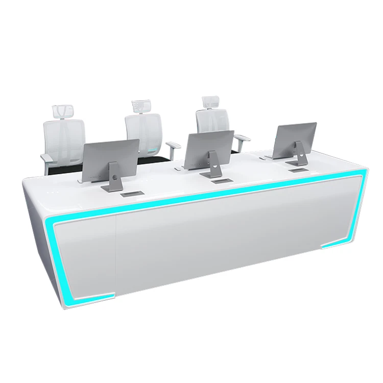 2023 High Quality White Command Console  dispatching console CCTV Command office  manufacturer control room consoles