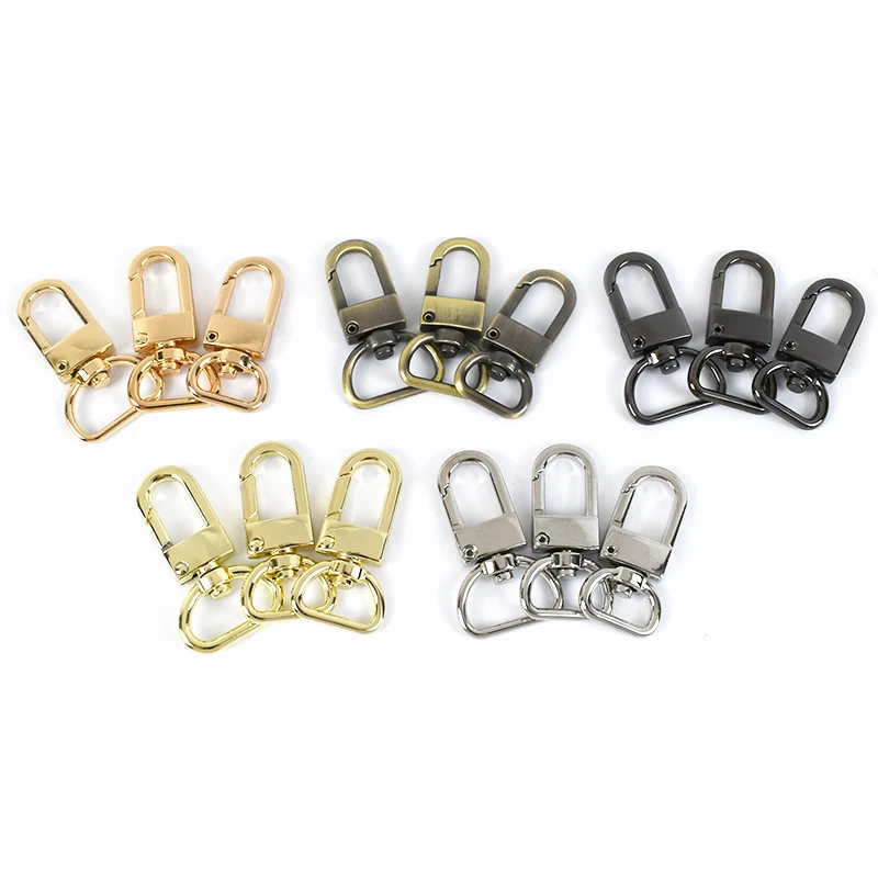 Meetee F3-33 12/16/20mm Handbag Hardware D Tail Alloy Buckles for Dog Collar Swivel Trigger Clasp Bag Strap Spring Hook Buckle