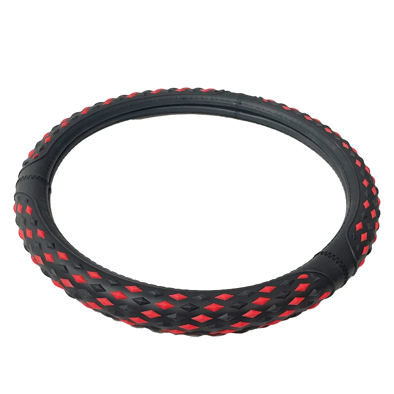 Universal Colorful PVC Car Steering Wheel Cover Anti-skid Durable 15 Inch