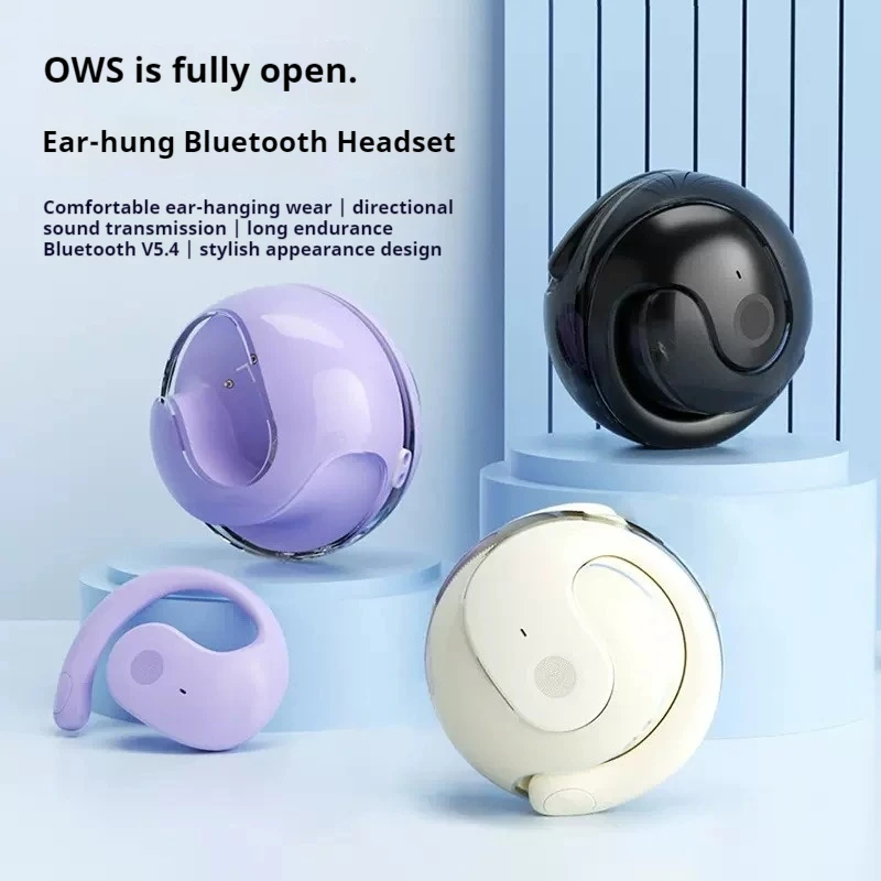 Open Ear Bluetooth V5.3 Wireless Sport Headset Stereo TWS Earphone with Digital Display Battery Indicator