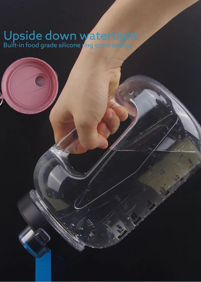 2.2L half gallon water bottle jug, half gallon water bottle with sleeve