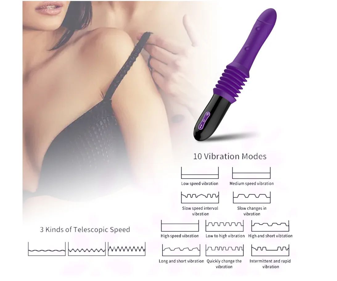 Sex Machine Telescopic Dildo Vibrator Automatic Up Down Massager G Spot Thrusting Retractable Vaginal Toy