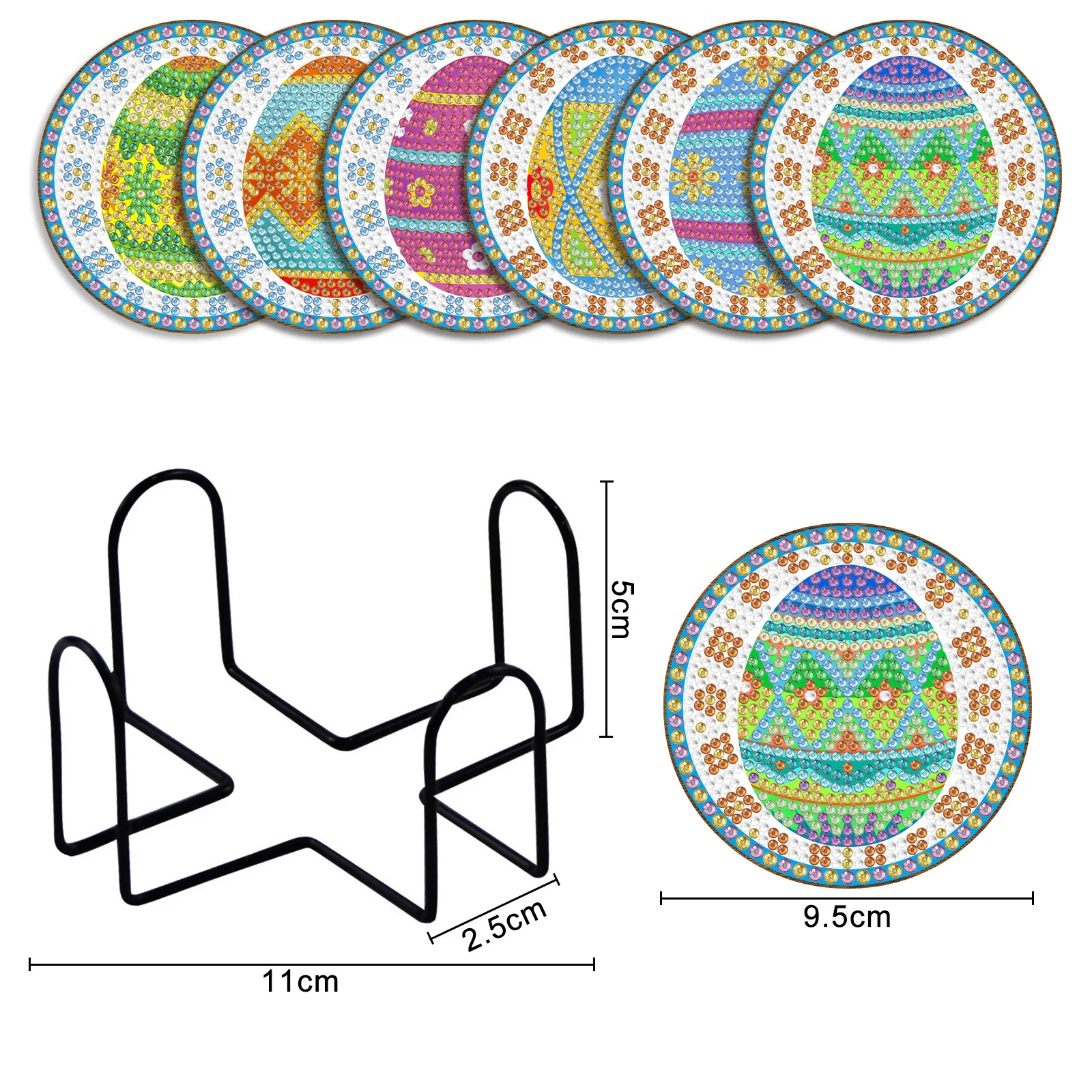 Wholesale DIY KIT coaster hobby kit High Quality 3D Custom Diamond sticker painting coaster