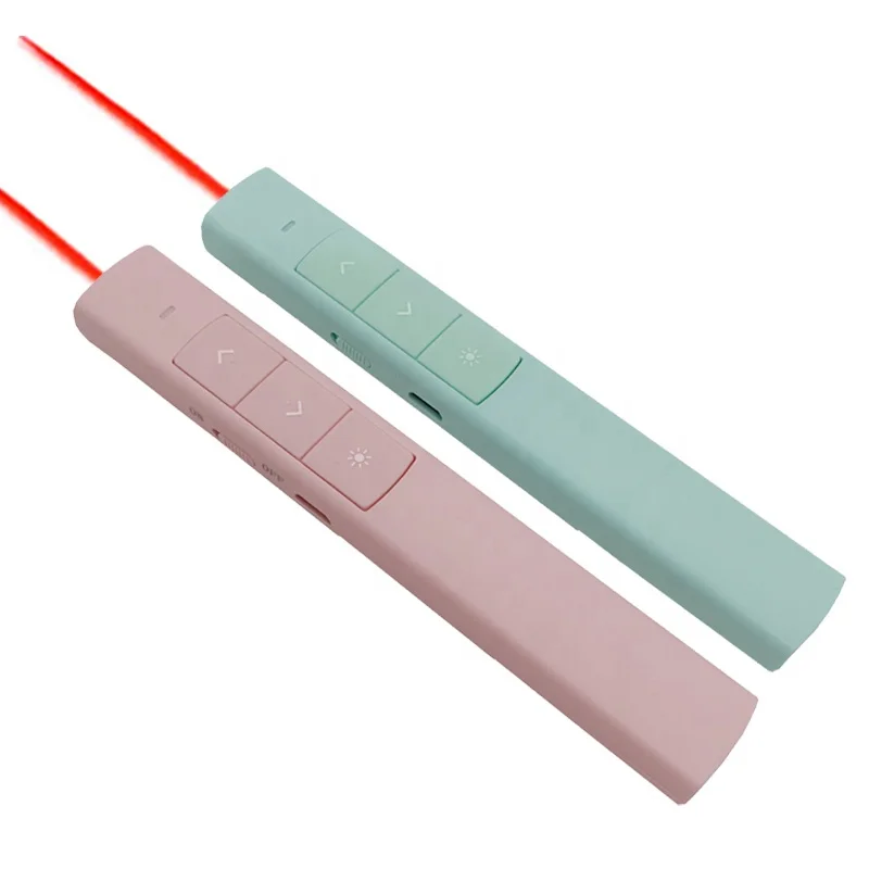 Presenter Red Laser Wireless USB PPT Presenter Page Control Laser Pointers Lithium Battery Rechargeable Presentation Clicker