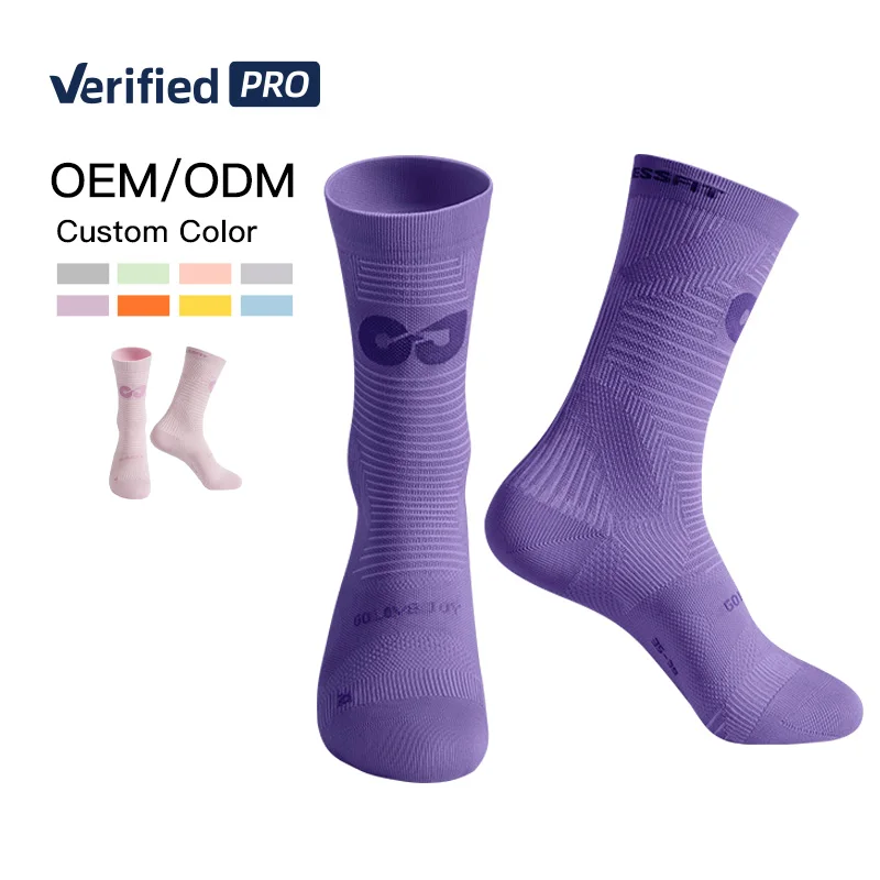 REXCHI XWZ15 Custom Logo Men Crew Cotton Cycling Socks Quickly Dry Bike Sock Men Sports Durable Basketball Athletic Socks