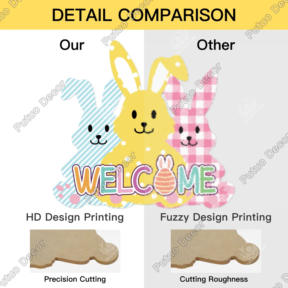 Putuo Decor Custom Christmas Wooden Sign Box Sign Halloween Ornament Yard Sign for Thanksgiving Decoration Gift