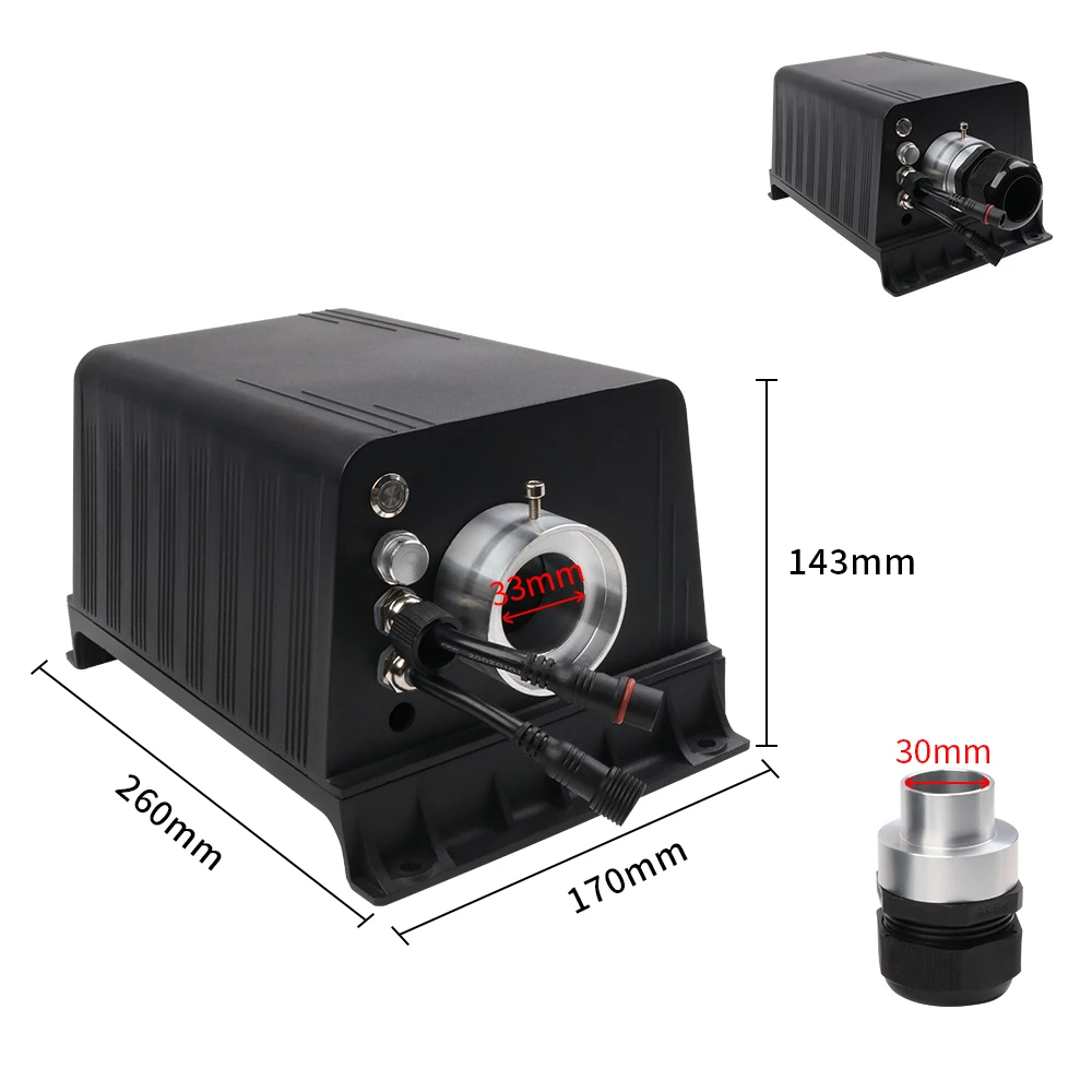 Tree Lights Set Fiber Optic 0.75*3mm 45watt Water Curtain Fiber Optic Cable Kit