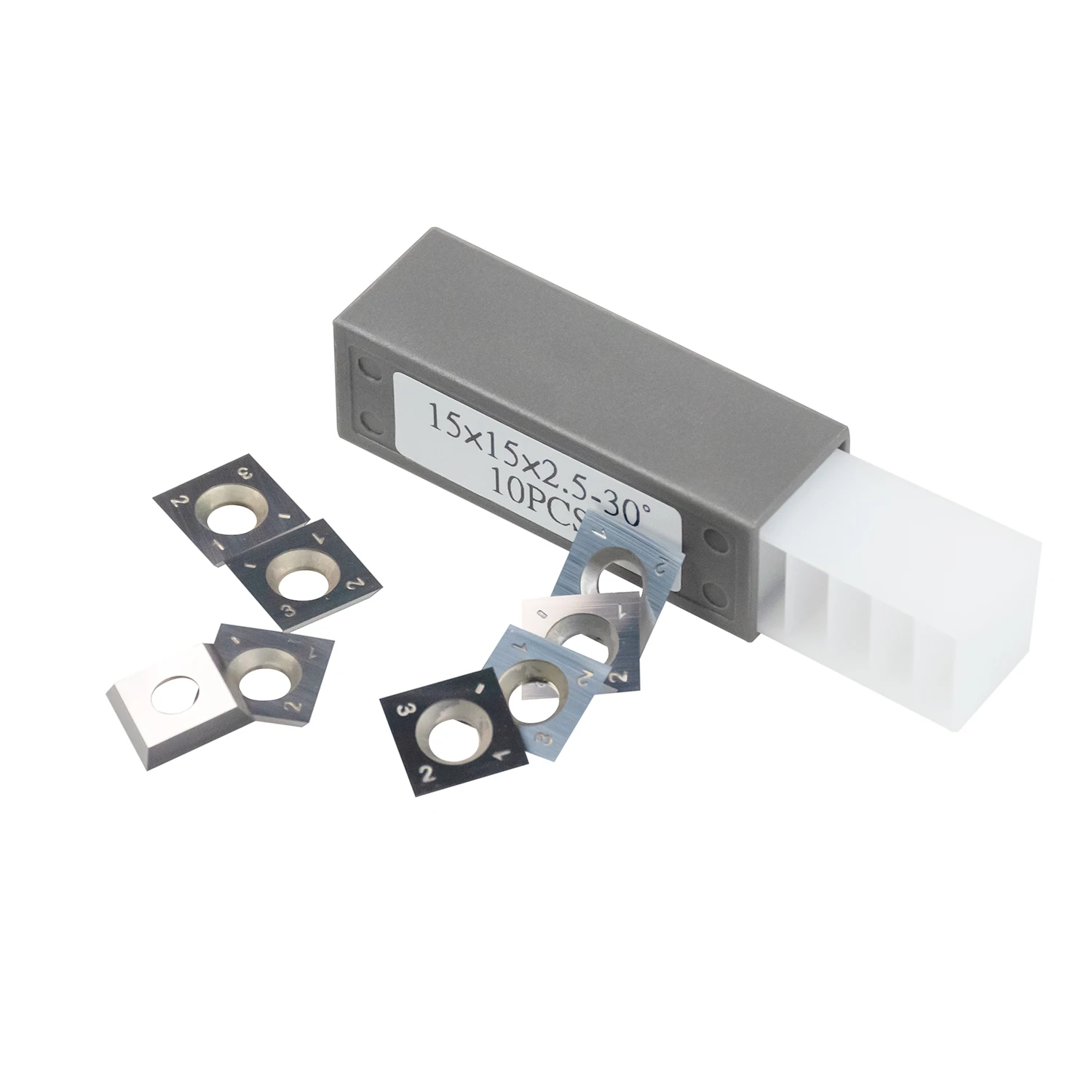 woodworking tungsten carbide square indexable insert 15x15x2.5 30 degree CNC machine tool wood cutting spiral cutter head