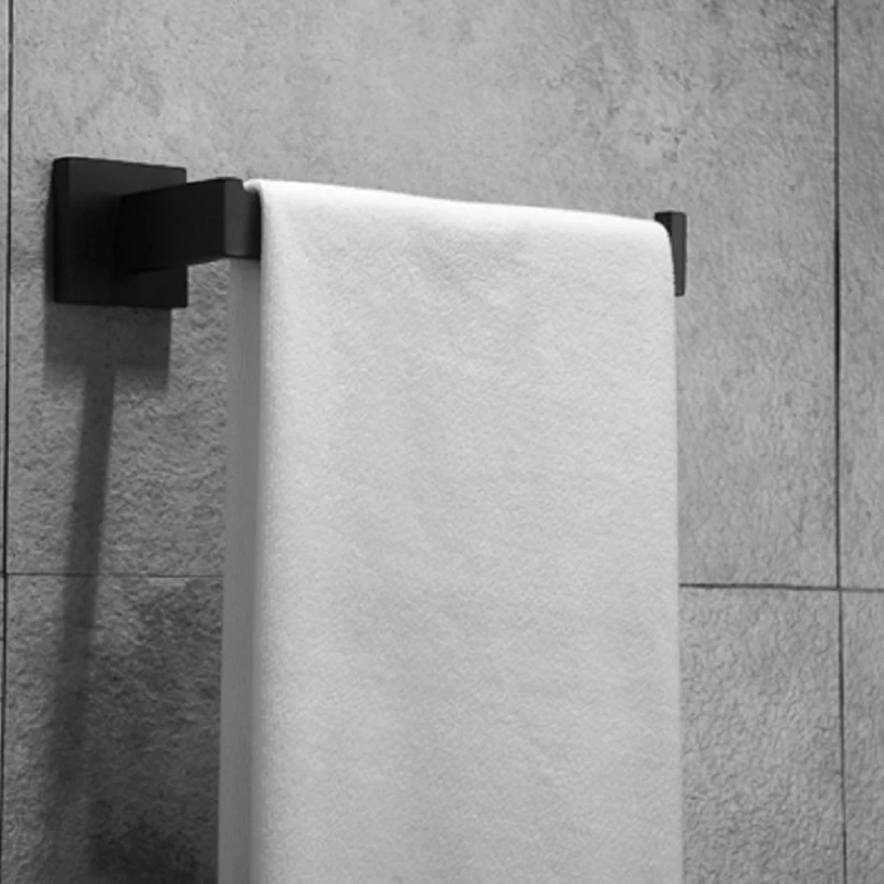 Modern Stainless Steel Holder Hardware Polishing Accessories Wall Mounted Bathroom Towel Rack