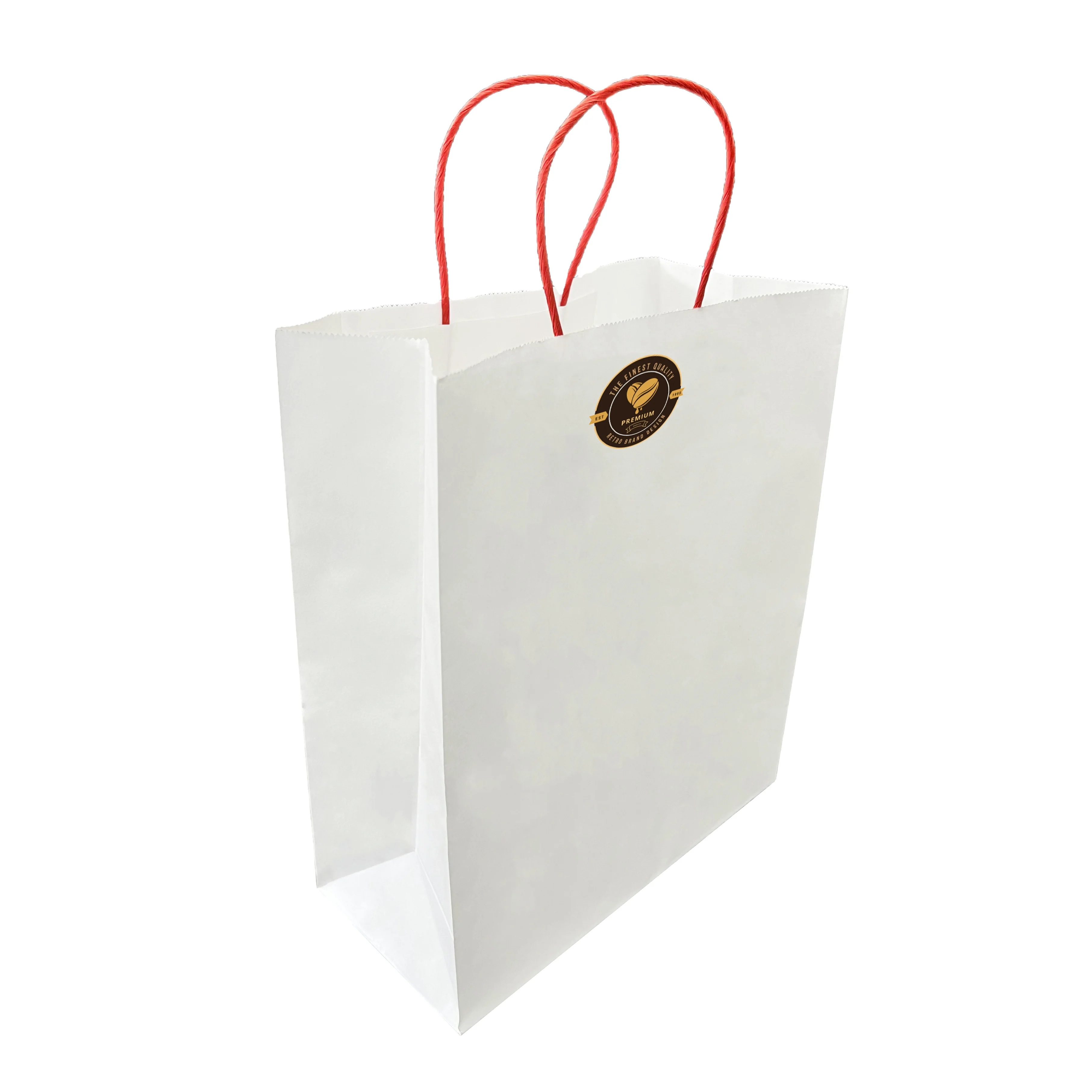 Wholesale Shopping Bag Oem Customized Shopping Paper Bags With Twisted Handle Made by Kraft Paper 100% Recycle