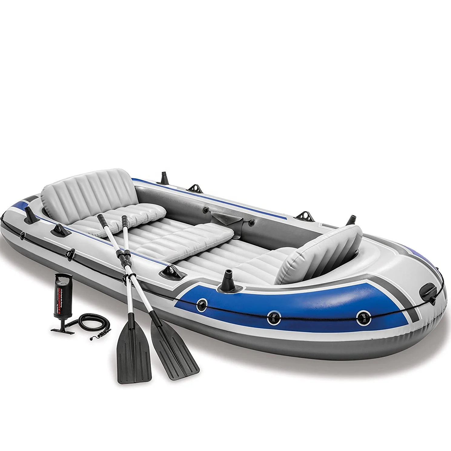 PVC Fishing Inflatable Boat Raft Set with Aluminum Oars and Pump
