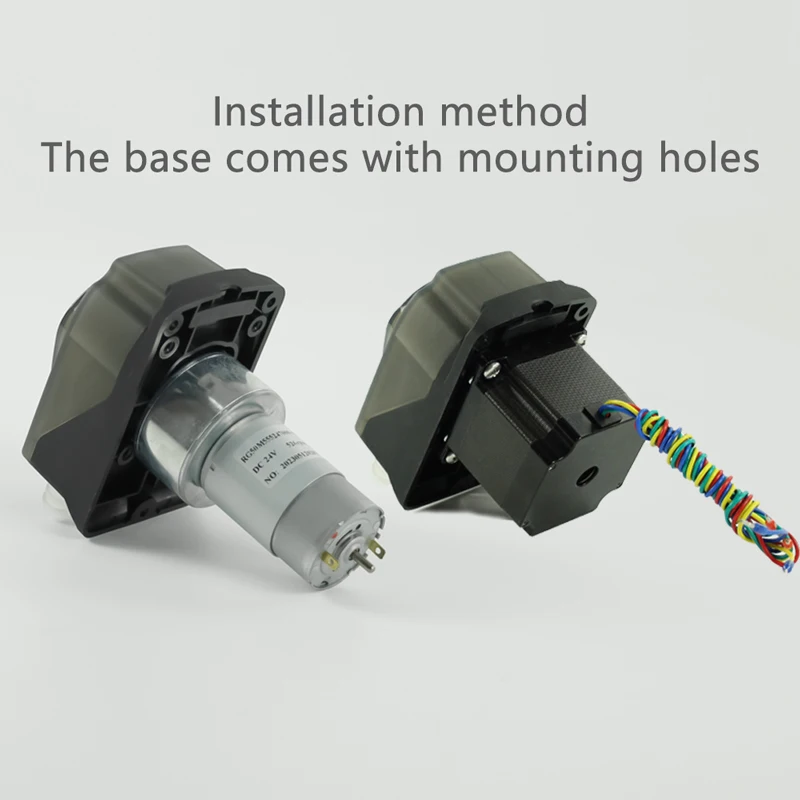 JIHPUMP 304KB Large Flow  High Viscosity 24v Stepper Motor Milk Tea Beverage Machine Industrial Liquid Filling Peristaltic Pump