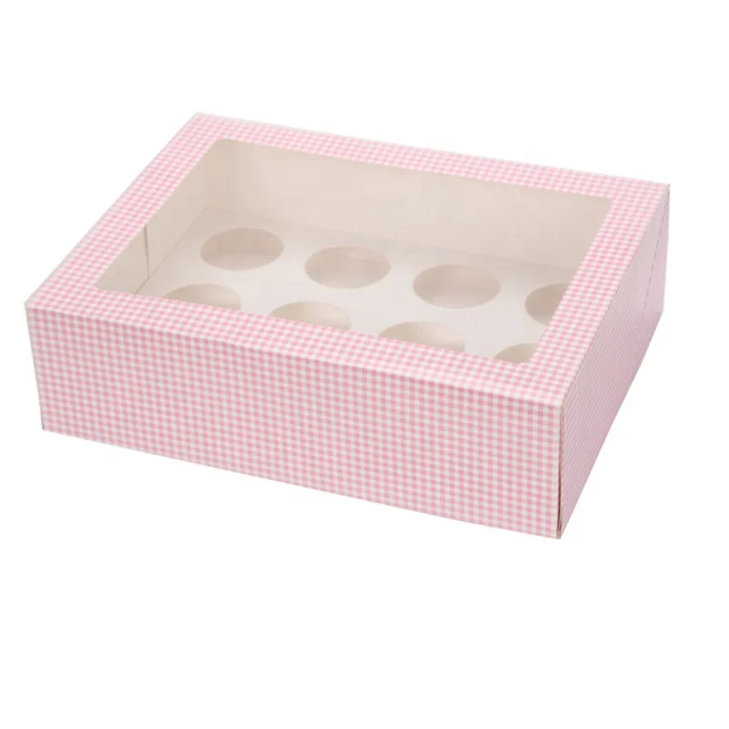 Hot selling clear plastic cake box with eco-friendly PET film window