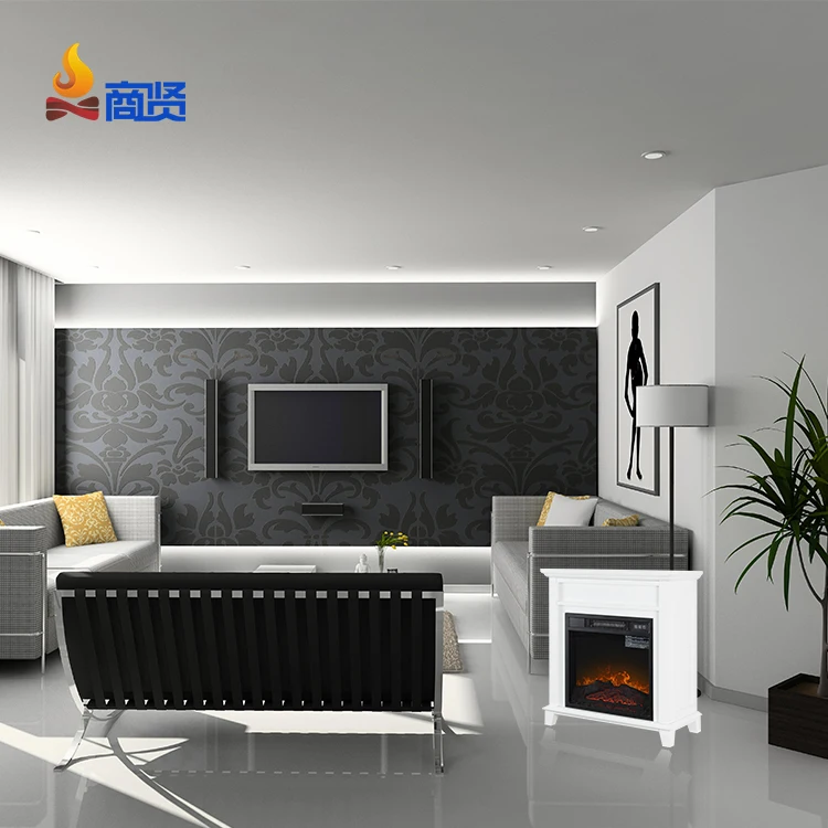 Decorative Wood LED Adjustable electric insert fireplace with mantel