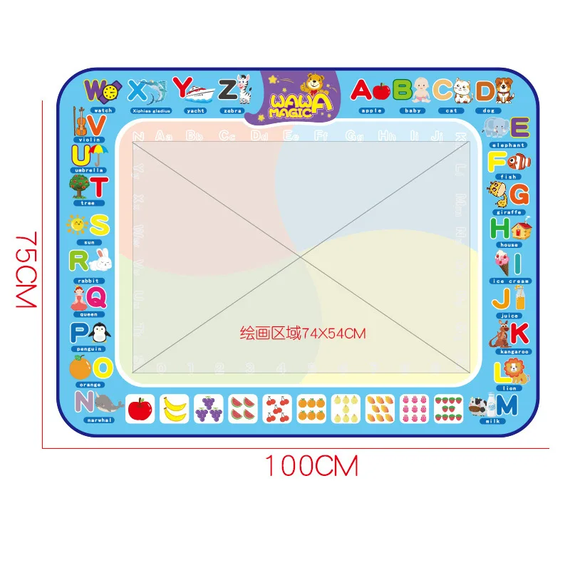 Water Doodle Mat - Kids Painting Writing Color Doodle Drawing Mat Toy Bring Magic Pens Educational Toys for Age 3+ Year Old Girl