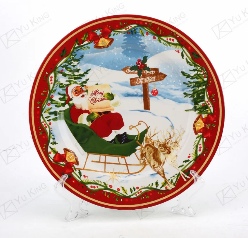 Wholesale OEM Bone China 12 PCS 24PCS 36PCS 47PCS Christmas Porcelain  Collection Dinner set