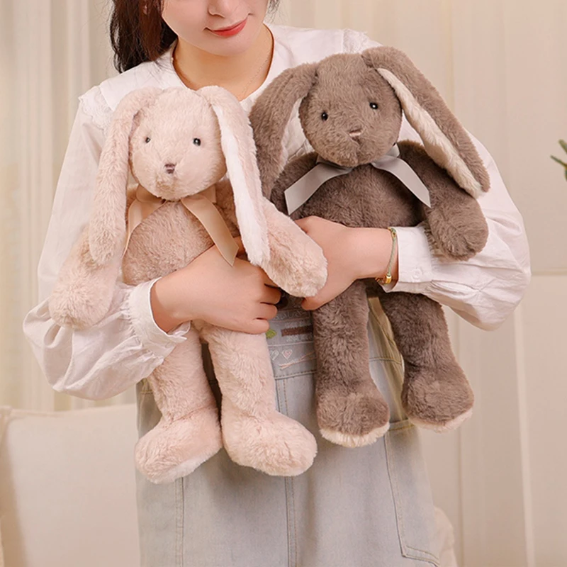 OEM popular baby cuddle long ear plush rabbit toys stuffed animal bunny doll