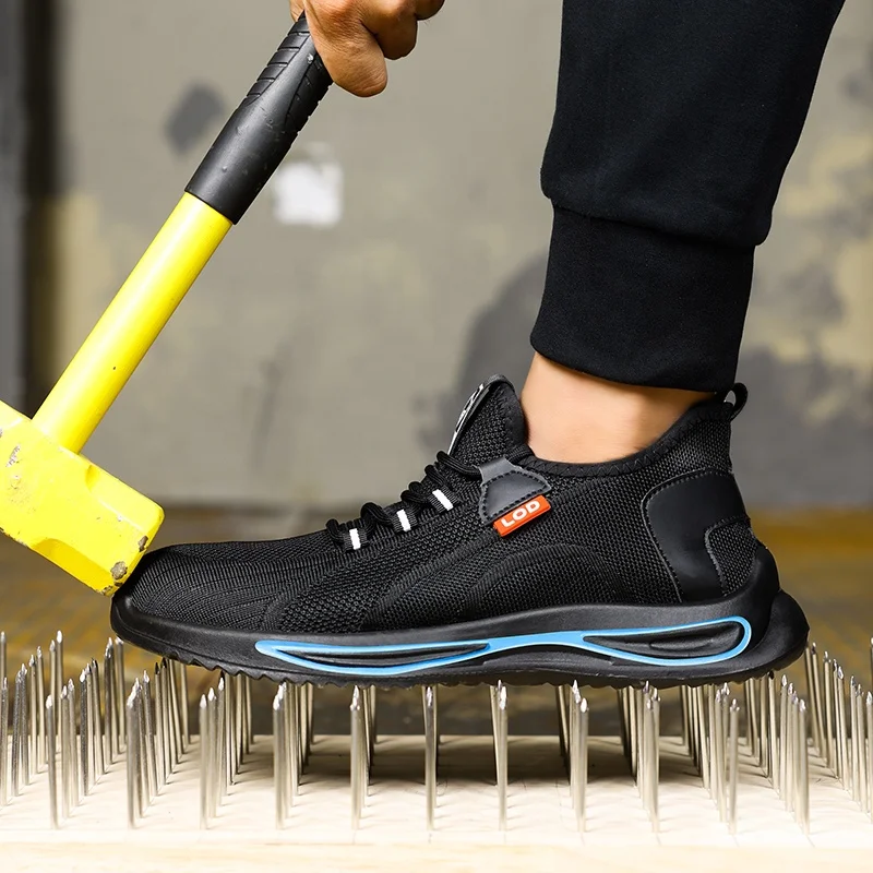 Lanoudun Lightweight safety shoes Breathable European standard steel toe sports safety shoes