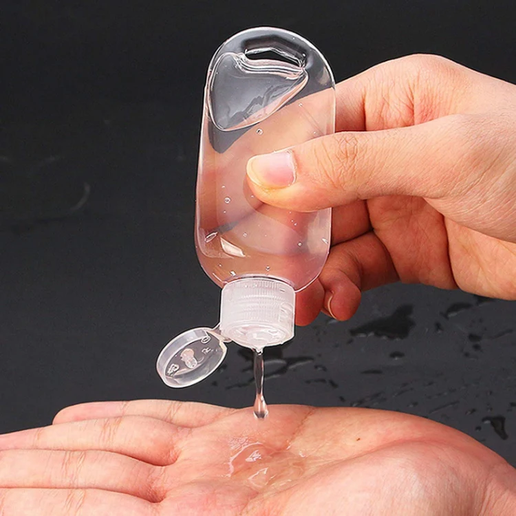 Custom Logo Keychain Spray Bottle 30ml 60ml Empty Alcohol Manufacturing Plastic Hand Sanitizer Bottle