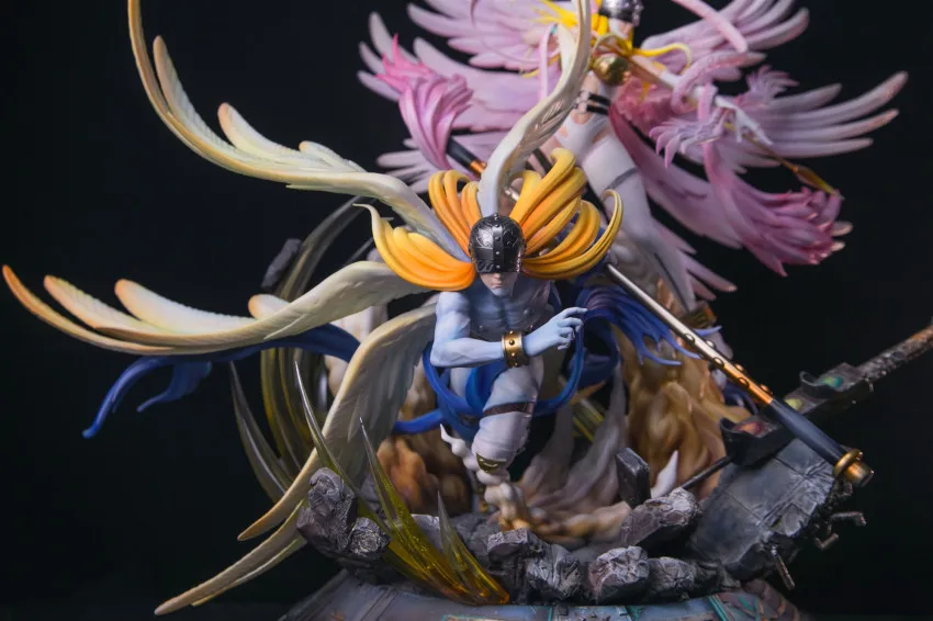 Japan Anime GK Miman Angemon and Angewomon action figure for collect